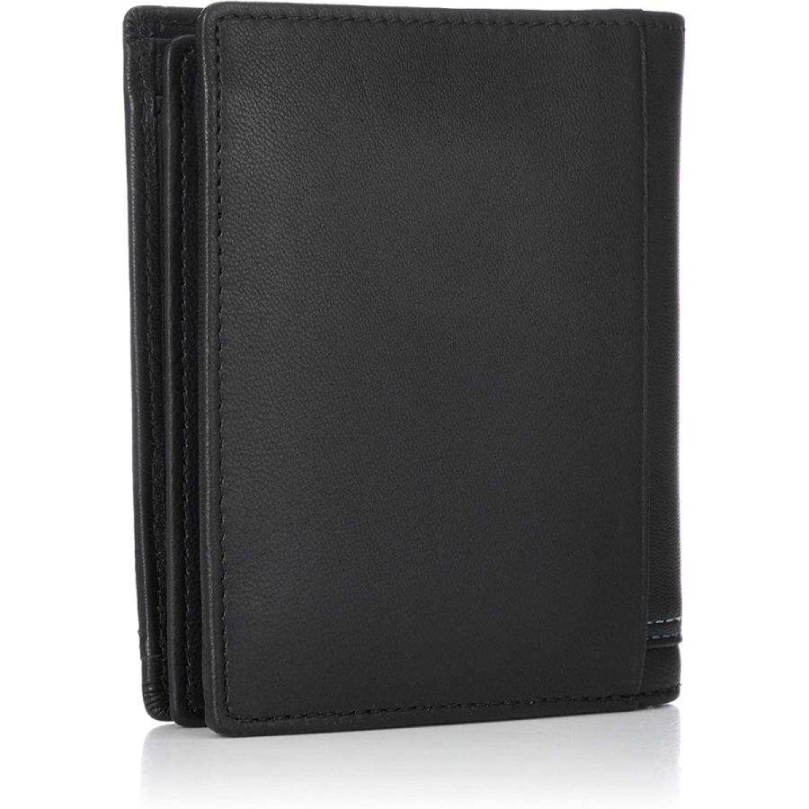 待望 クロコダイル 二つ折り財布 ブラック メンズ ウォレット 窓付き中ベラ付き 札入れ 高級ソフトラムレザー 羊革 財布