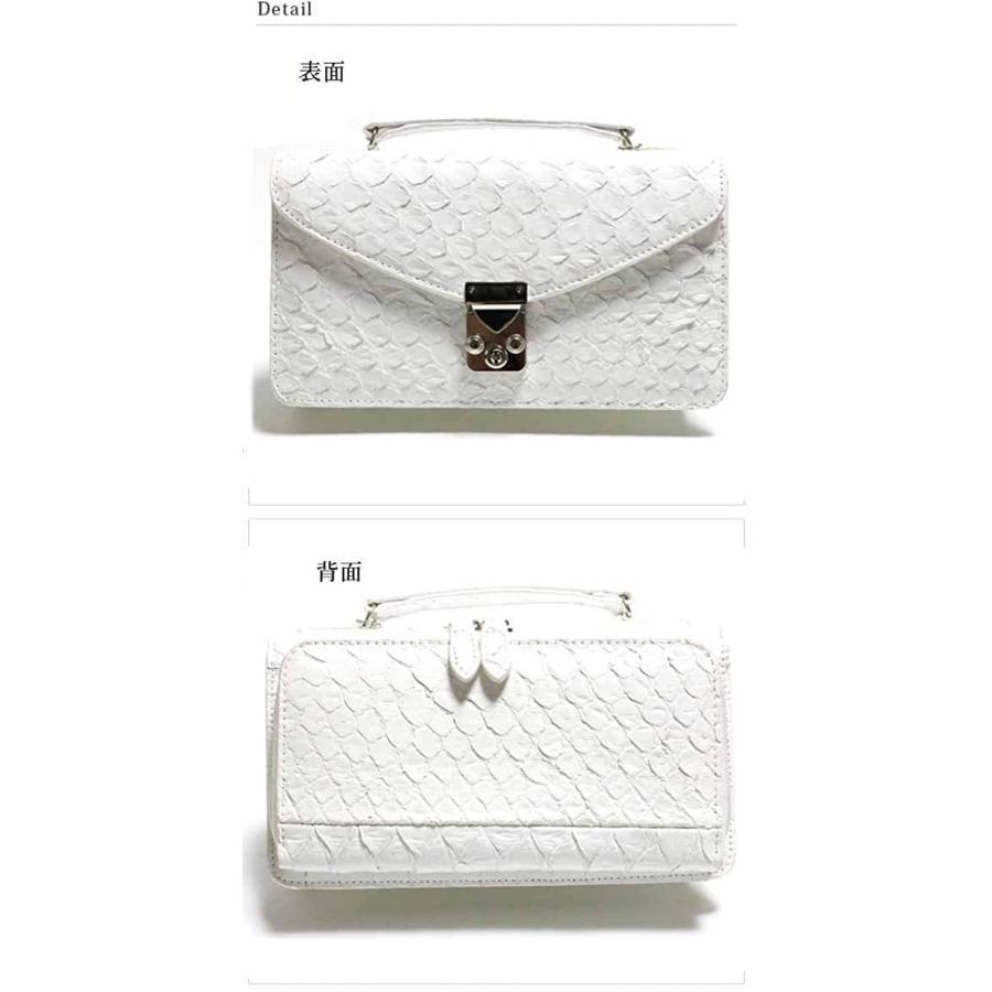 最新情報 ホワイト ホワイト 長財布 メンズ 財布 バッグ 一体型 財布バッグ 本革 蛇皮 蛇革 大型 大きい 大容量 スネーク レザー 1050 アウトレット送料無料 Regionmarket Store