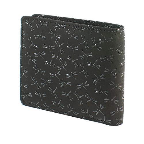レビューで送料無料 印傳屋 印伝 二つ折り財布 札入j 黒地 黒漆 とんぼ柄 06 01 008 手数料安い Tedgas Com