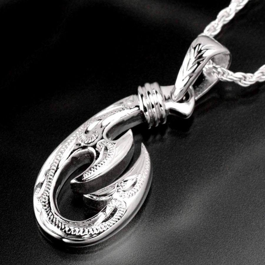 安心の定価販売 レイラニ ハワイアンジュエリー 釣り針 フィッシュフック ペンダント ネックレス メンズ シルバー 925 ロープチェーン45cm付 在庫一掃 Collezionec2ph Com