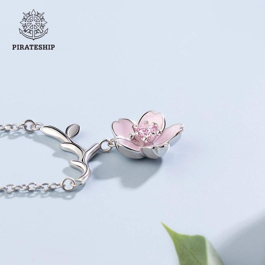 数量は多 アクセサリー 桜さくら 人気 レディース ネックレス Pirateship シルバー925純銀 誕生日 プレゼント 女性 金属アレルギー対応 レディースアクセサリー