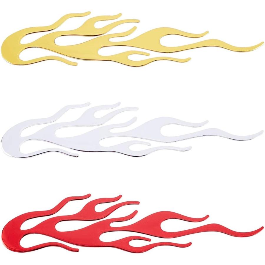 Superfindings 6ピース 3d ファイヤーステッカー 炎エンブレム カーデコレーションステッカーラベル カーアクセサリー 立体 Big Bear Store 通販 Yahoo ショッピング