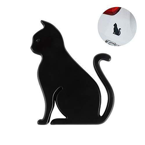 Catland 猫型 エンブレム ステッカー 黒 猫 ねこ 3d 人気メーカー ブランド 金属 プレ ラベル シール 防水 車用 デカール バイク用 カーステッカー
