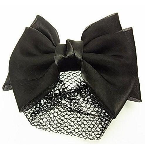 現金特価 リボン バレッタ シンプル オーガンジー ネット付 ブラック 10個セット 残りわずか Bitcoinbro Frankhawley Com