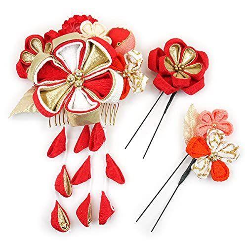 絶対一番安い 髪飾り ３点セット Kk 079 日本製 赤 花飾り 花かんざし ヘアアクセサリー ちりめん つまみ細工 成人式 振袖 浴衣 七五三 卒業式 Big Bear Store 通販 Yahoo ショッピング 珍しい Www Maxipiso Com Ar