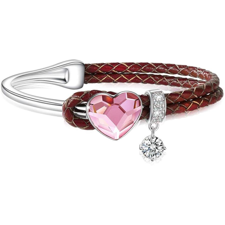 激安な レディース ブレスレット スワロフスキー Richapex バングル 細タイプ レザーバングル ハートブレスレット 女性アクセサリー 腕輪 ブレスレット qhema Com