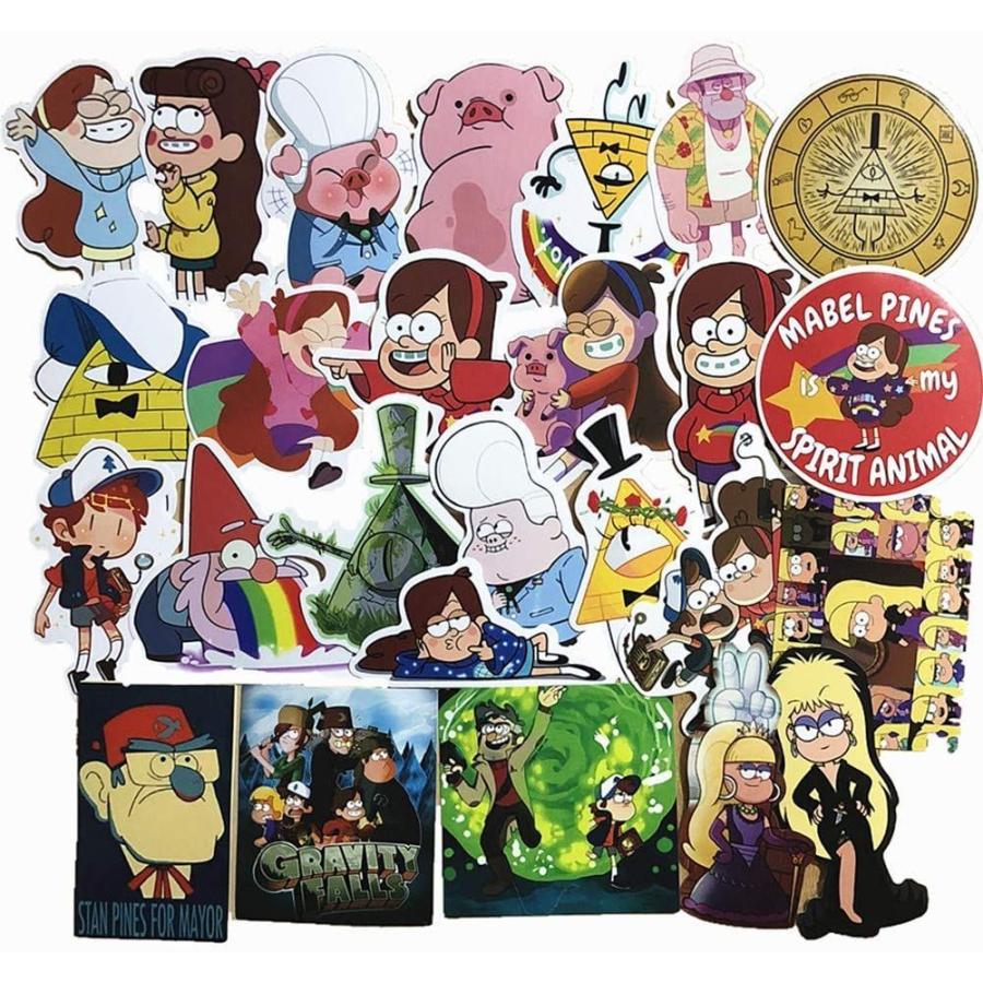 高速配送 ジャション 25枚 Gravity Falls 怪奇ゾーン グラビティフォールズ 漫画 アニメ ステッカー シール ステッカーセット 防水 ステッカ Qdtek Vn