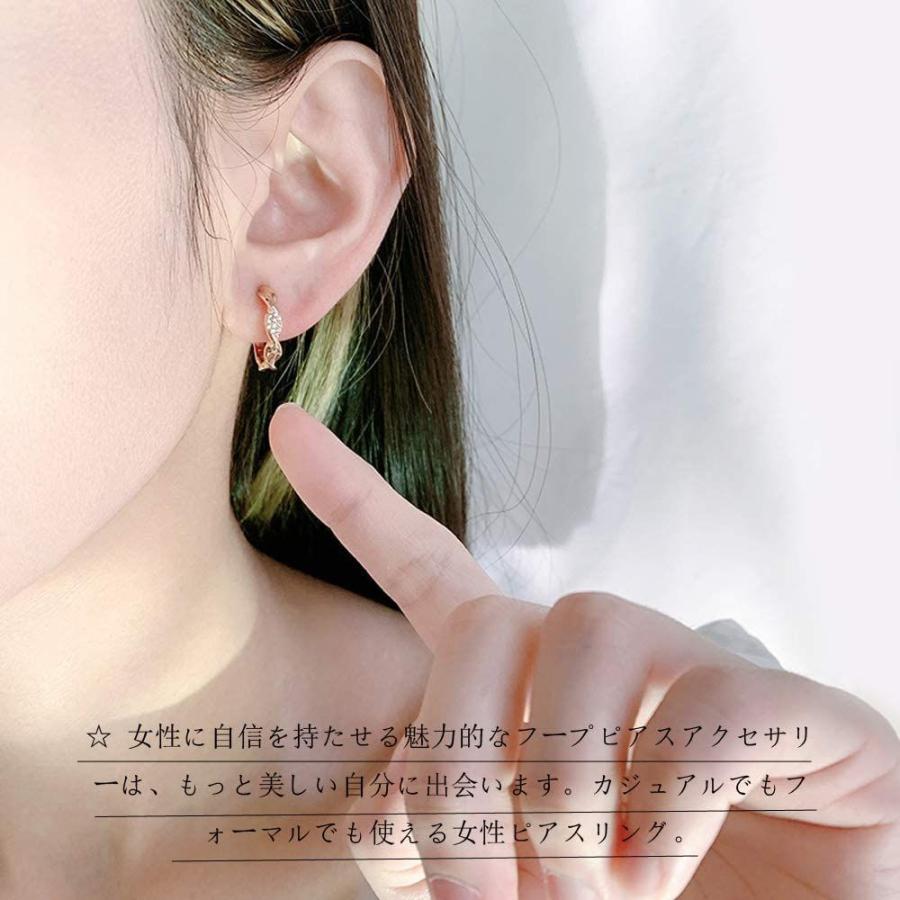 Mikamu 薔薇 フープピアス レディース Czダイヤモンド シルバー925 純銀製 金属アレルギー対応 人気 フープピアス 薔薇 ジュエ 2awrcljpfq ファッション Watterssolicitors Ie