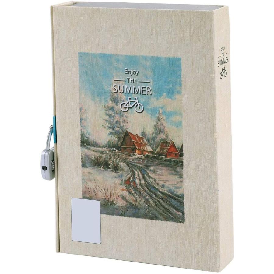 鍵付き日記帳 高級ノート メモ帳 レトロ 風景イラスト パスワードロック ダイアリー 秘密ノート ケース入り 分厚い 横罫手帳 人気 文具 Big Bear Store 通販 Yahoo ショッピング