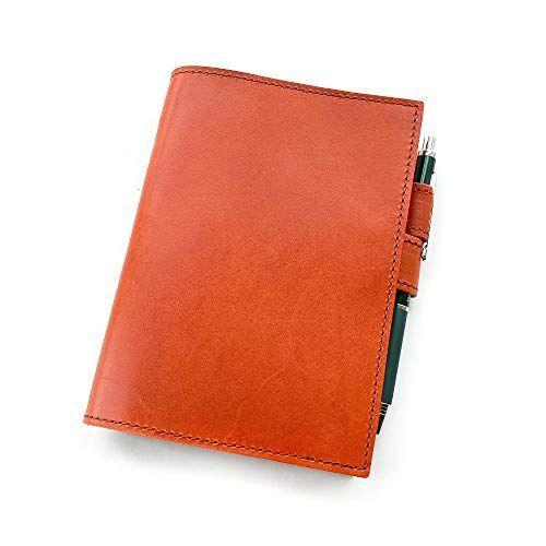 Paidia A6 手帳カバー 本革 革 レザー かっこいい 手帳カバー 在宅 勤務 グッズ おしゃれ 栃木レザー P076 オレンジ Big Bear Store 通販 Yahoo ショッピング