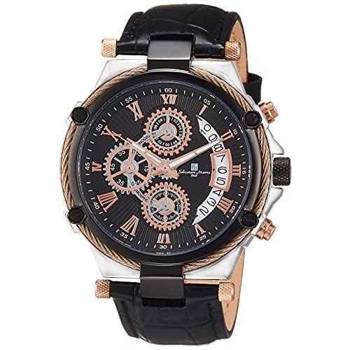 サルバトーレマーラ 腕時計 クロノグラフ ローマインデックス SM18102-PGBK メンズ 正規輸入品