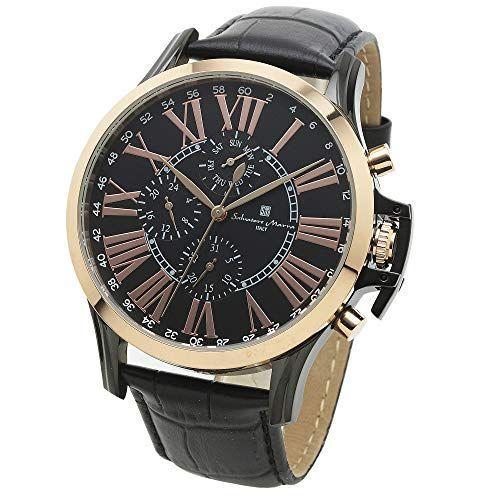 Salvatore Marra サルバトーレマーラ 腕時計 メンズ (クォーツ/レザー) ビジネス カジュアル アナログ 革ベルト (ピン