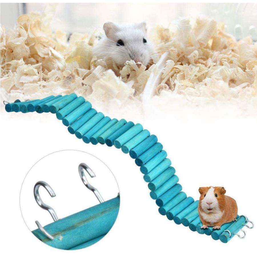 ハムスターラダー ペット吊り橋 鳥のおもちゃ 木製 運動不足 ストレス解消 止まり木 噛むおもちゃ 天然木素材 吊り下げフック付き 取り付け Big Bear Store 通販 Yahoo ショッピング