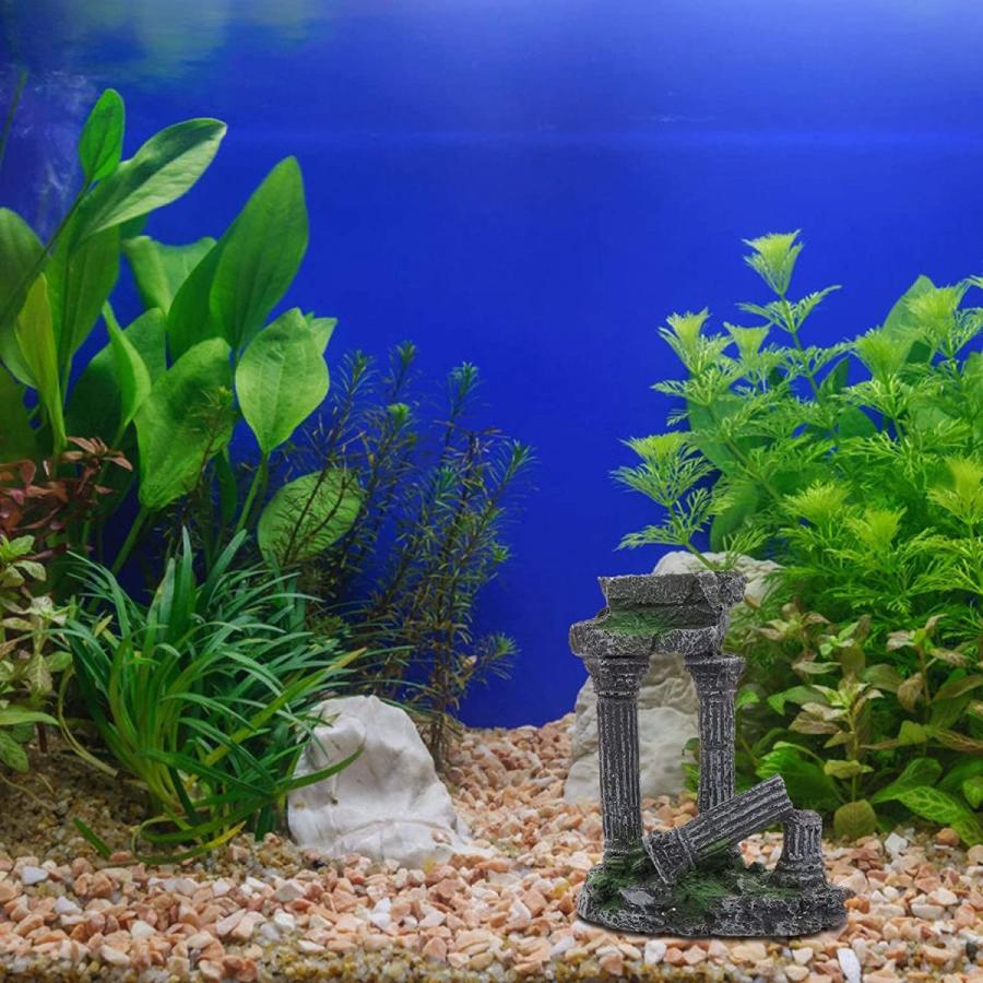 感謝価格 Popetpop アクアリウム 水槽オーナメント オブジェ 隠れ家 インテリア 水槽 飾り 遺跡 建物 観賞魚 熱帯魚 金魚 爬虫類 Shipsctc Org