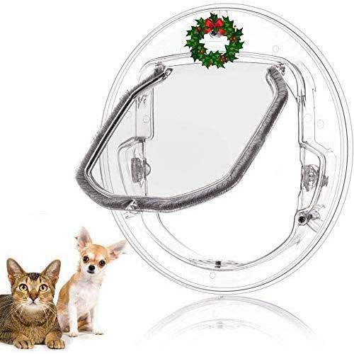 ドアペットゲート キャットフラップドア 4ウェイロックキャットドア 猫用小型ペットドア 小型犬 子犬 ガラス窓とドア用の美しい装飾 その他お手入れ トリミング用品 Vest Doctum Edu Br