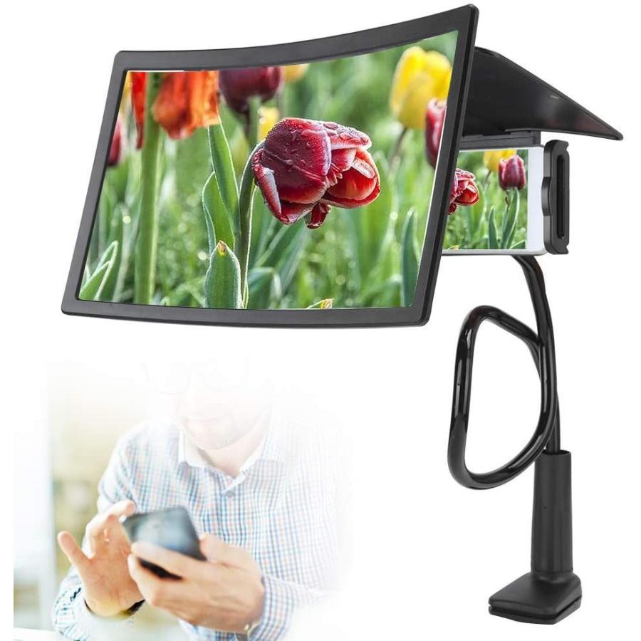 スクリーンアンプ スマホ 画面拡大鏡 L7シェーディングデザイン 曲面スクリーン 小画面アクリル プラスチック アルミニウム合金 眼精疲労軽 Big Bear Store 通販 Yahoo ショッピング