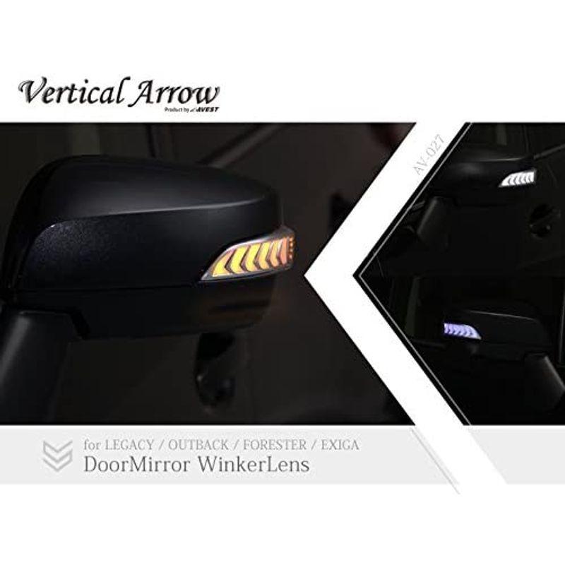 アベスト(AVEST)　VerticalArrow　LEDドアミラー　流れるウインカー　オプションランブルー　純正風スイッ　インナークローム