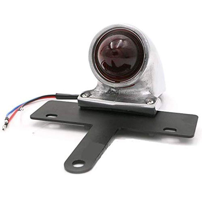 21激安通販 電球 ランプ テール スパルト バイク Knight Avan ライト ア ビンテージ ポリッシュ シルバー 付き ステー ナンバープレート 反射テープ Populationmalawi Org