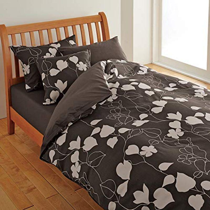 西川リビング 掛けふとんカバー ダークブラウン 約150×210? Mee ME03 シングル 日本製 2187-23138