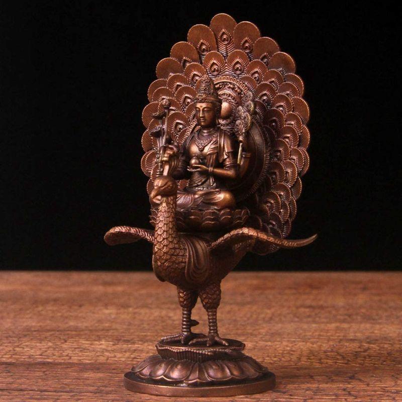 孔雀明王仏像 工芸品 美術品 置物 孔雀明王仏像 工芸品 美術品 置物
