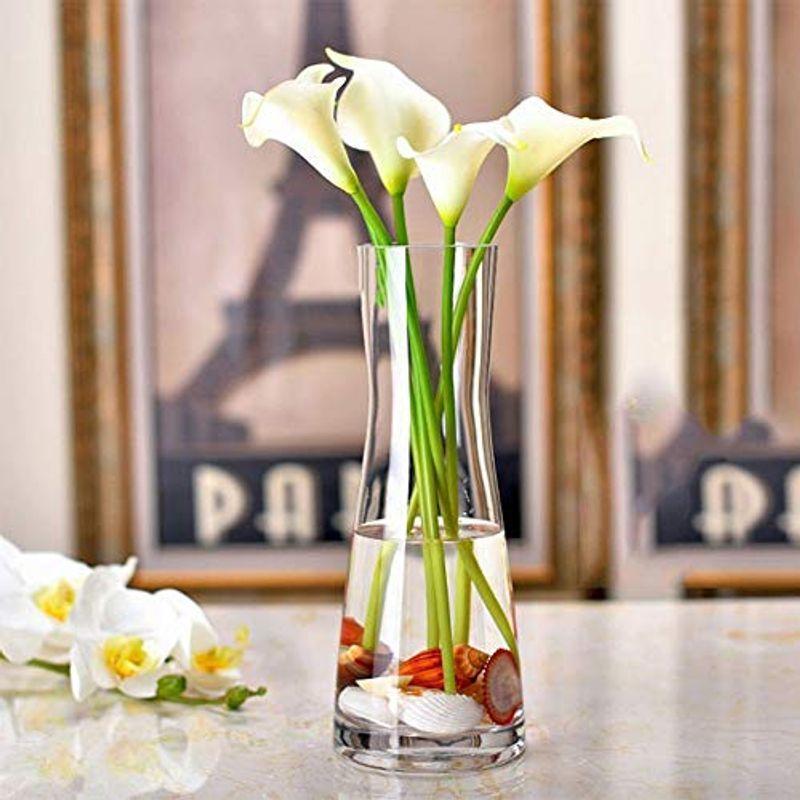 ガラス花瓶 フラワーベース 花器 シンプル花瓶 高さ26CM Fukuka 北欧風 水耕栽培 インテリア飾り 北欧雑貨 記念日 大きい花瓶（ 花瓶、花器