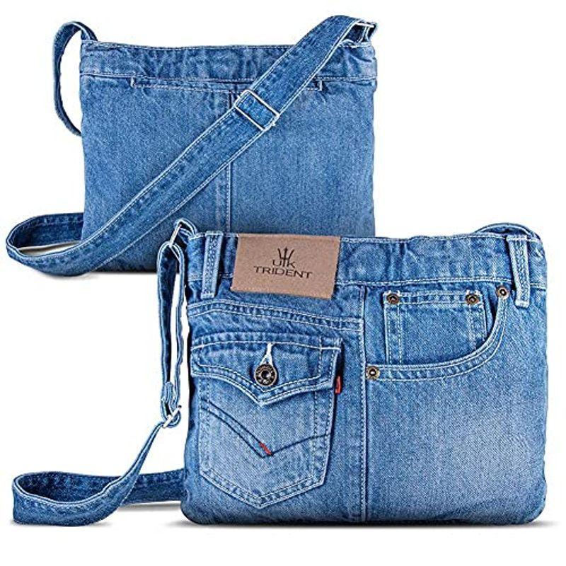 Uk ショルダーバッグ Trident デニム ショルダーバッグ レディース レディース 斜めがけ ジーンズ 女性人気 Bear ジーンズ