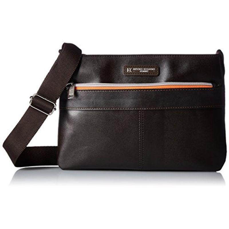 ヒロコ コシノ オム ショルダーバッグ 薄マチタイプ ダークブラウン