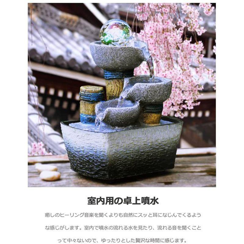 卓上噴水 デスクトップ 噴水 卓上噴水ミニ水噴水 風水 玄関 置物 インテリア 樹脂工芸品 風水 開運 装飾工芸品 室内噴水 噴水滝テーブル Big Bear Store 通販 Yahoo ショッピング
