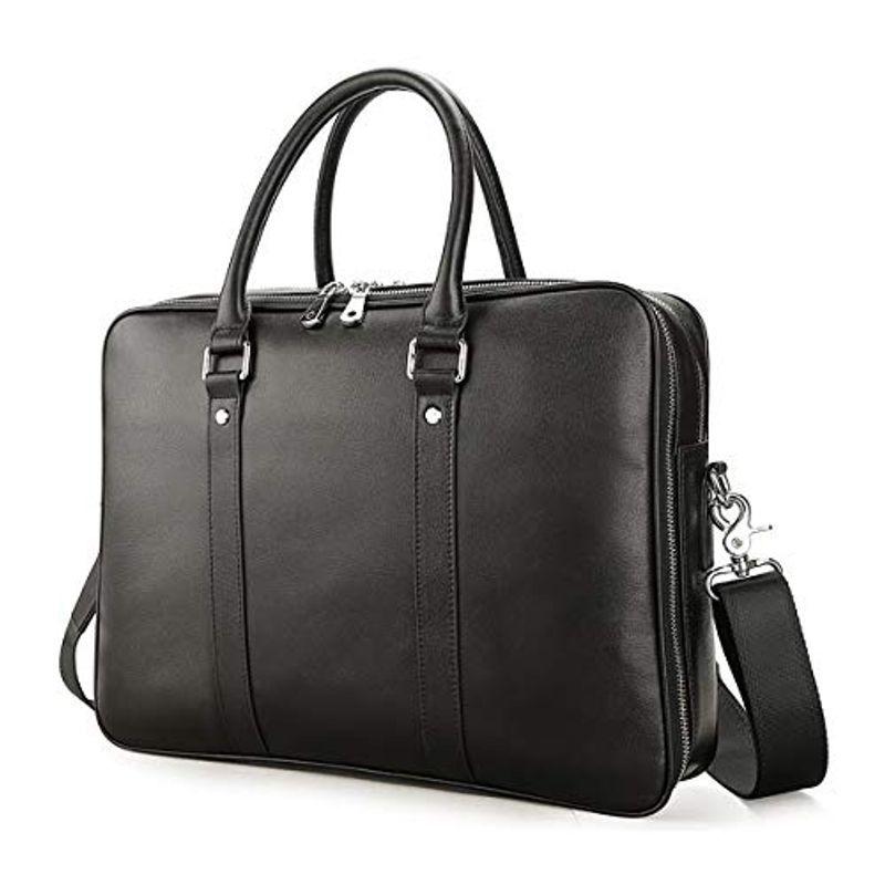 雅革 ビジネスバッグ メンズ 本革 牛革 2way a4対応 ブリーフケース ブラック 大容量 レザー 就活 出張 仕事 通勤