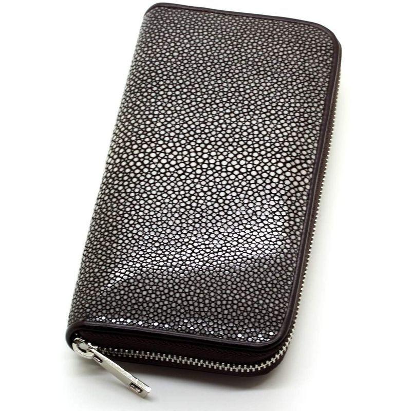 Revetta エイ革 長財布 ブラウン 茶色 ラウンドファスナー 財布 ガルーシャ スティングレイ レザー メンズ 本革 075-2stw エイ革 長財布 ブラウン 茶色 ラウンドファスナー 財布 ガルーシャ スティングレイ レザー メンズ 本革 2stw