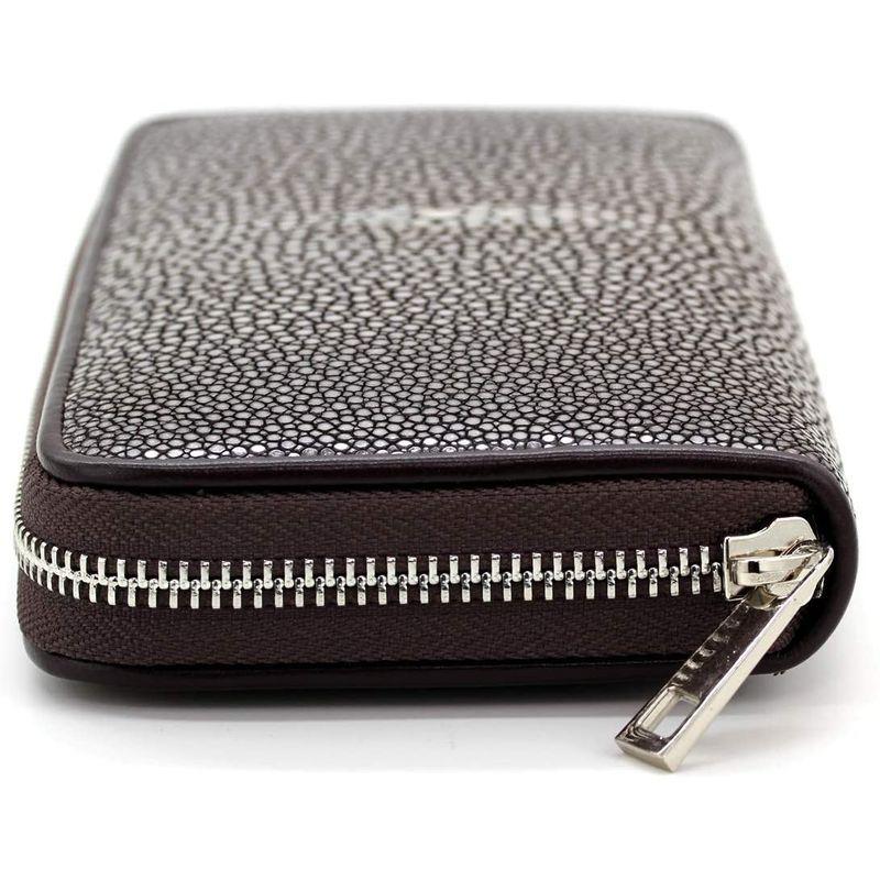 Revetta エイ革 長財布 ブラウン 茶色 ラウンドファスナー 財布 ガルーシャ スティングレイ レザー メンズ 本革 075-2stw エイ革 長財布 ブラウン 茶色 ラウンドファスナー 財布 ガルーシャ スティングレイ レザー メンズ 本革 2stw