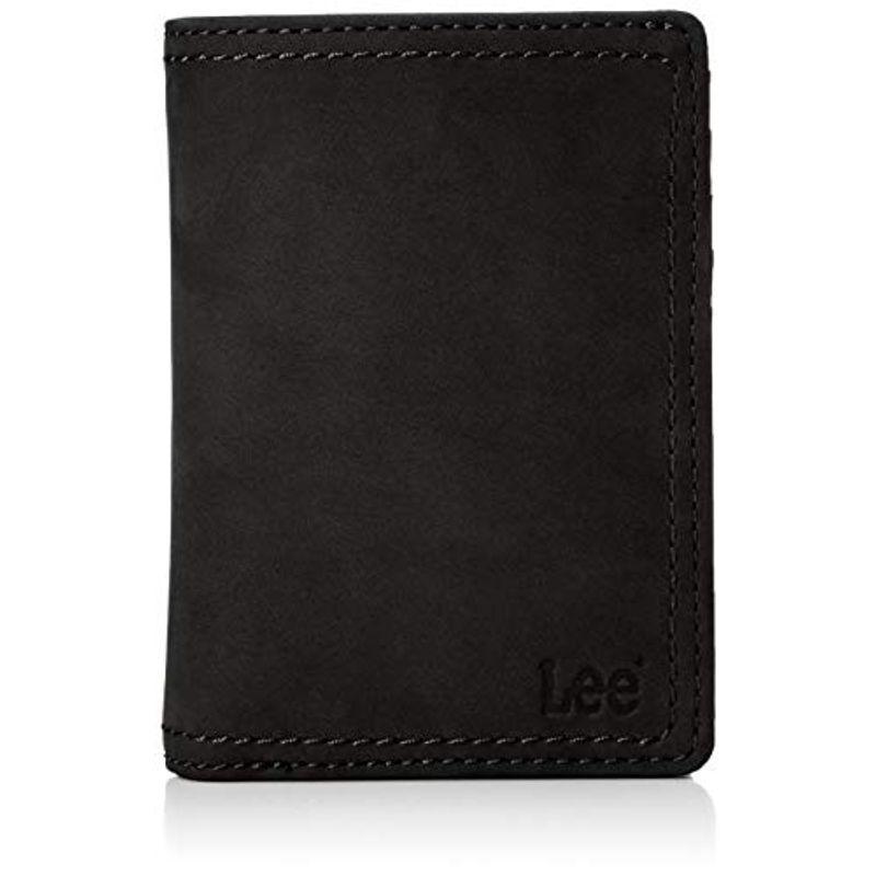 適切な価格 リー 二つ折り財布 ブラック 札入れ ミドルサイズ 高級国産ヌバックレザー×イタリアンレザー(内装) 二つ折り財布