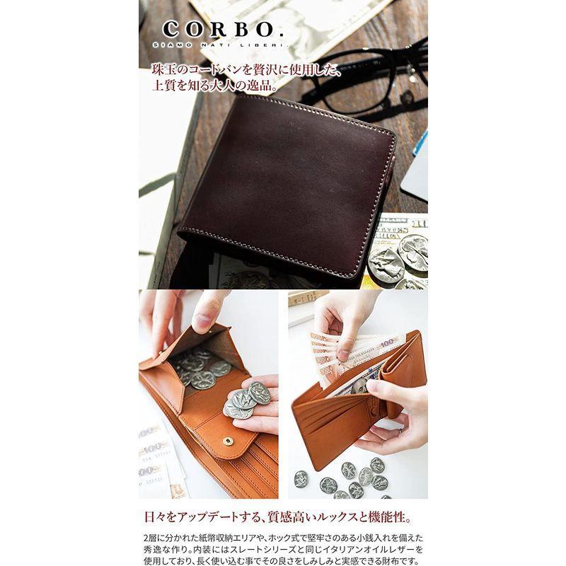 待望の再入荷! コルボ CORBO. 二つ折り財布 本革 メンズ ブラウン CO ...