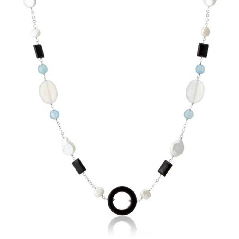 ソプラソリト SOPRASOLITO SV シルバー 淡水 パール コイン リング デザインネックレス 88920