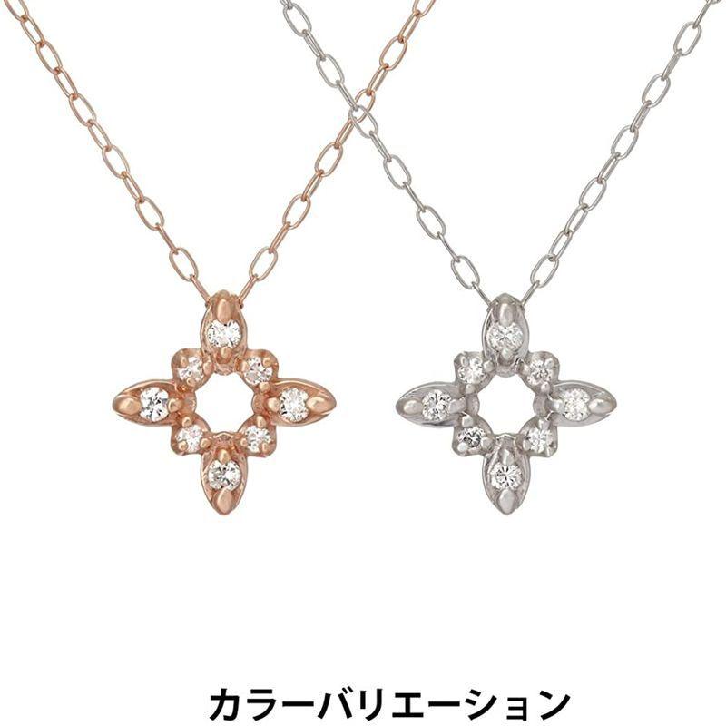 キャーロ ディ ディアマンテ CHIARO DI DIAMANTE K10ホワイトゴールド×ダイヤモンド スノークリスタルペンダントネックレ ディ ディアマンテ CHIARO DI DIAMANTE K10ホワイトゴールド×ダイヤモンド スノークリスタルペンダントネックレ