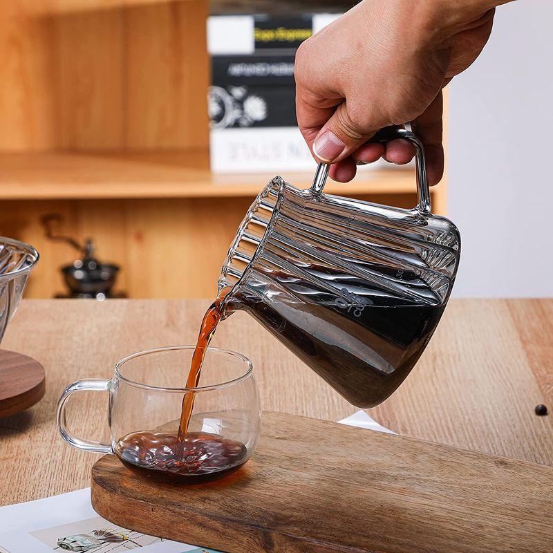 殿堂コーヒードリッパー ドリッパー コーヒードリップ器具 耐熱ガラ おしゃれ コーヒーサーバーセット コーヒードリッパーセット コーヒーサーバー コーヒーメーカー IwaiLoft コーヒーサーバー ガラスドリッパー セット コーヒーポット 500ml V60 コーヒードリッパー 耐熱ガラス 円錐型 ハ