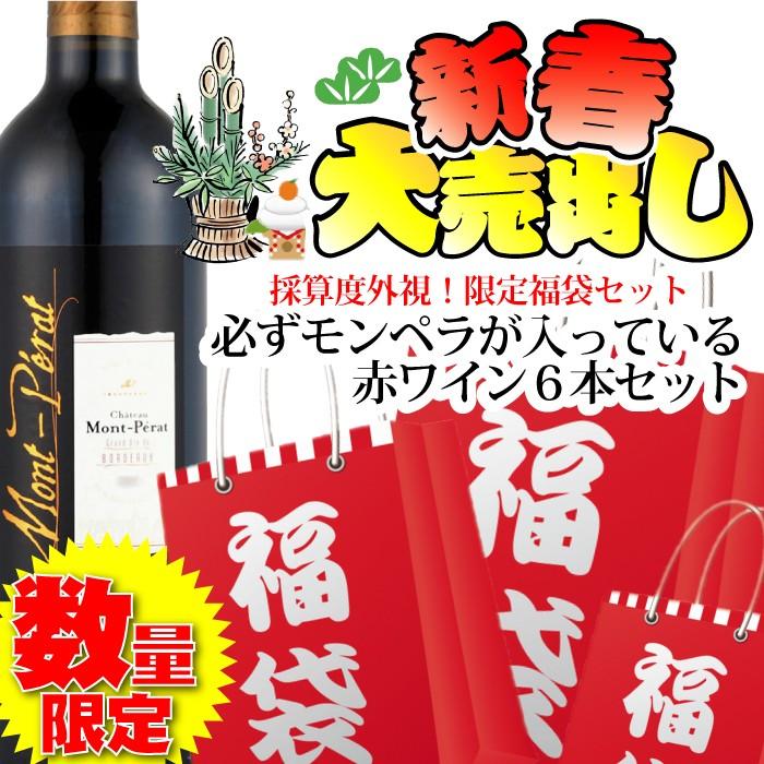 送料無料 福袋ワインセット 採算度外視 必ずシャトー・モンペラ2014が入っている 全部赤6本セット｜bigbossshibazaki
