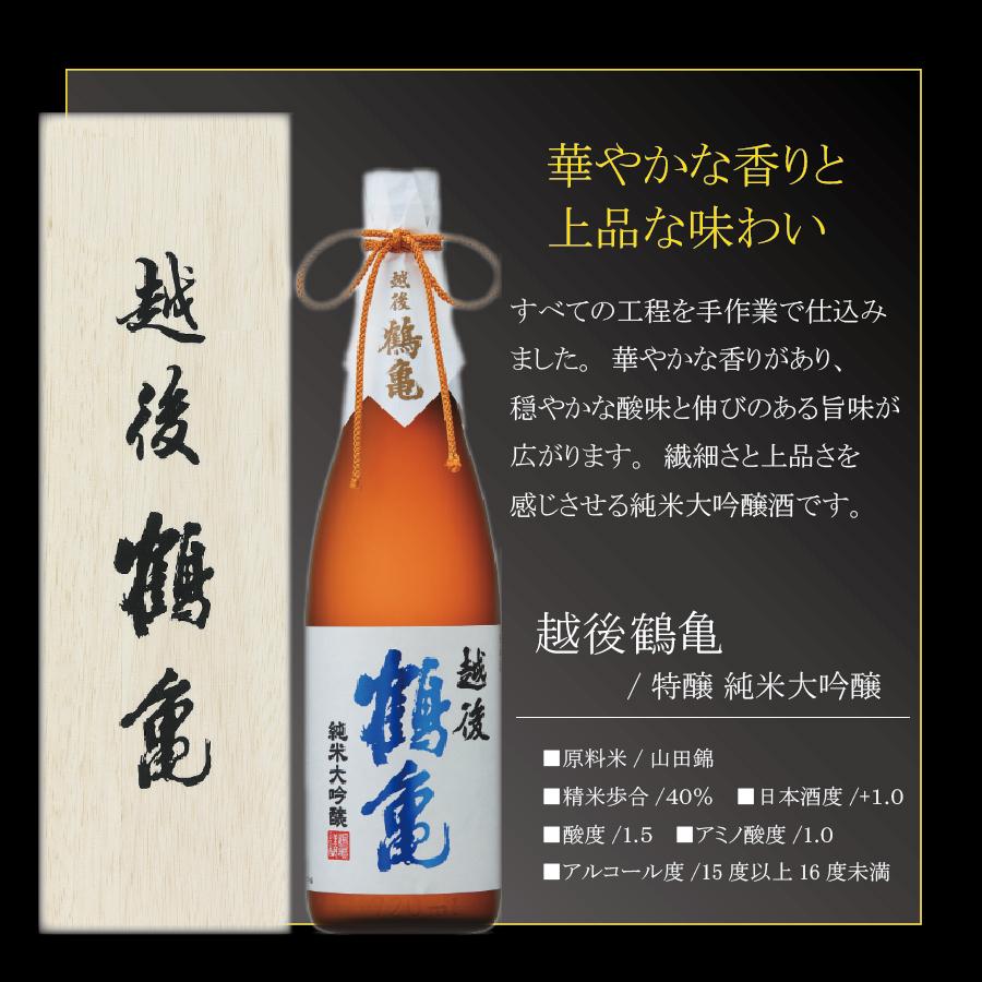 日本酒 純米大吟醸 送料無料 越後鶴亀 特醸 木箱入り 720ml×1本『FSH 