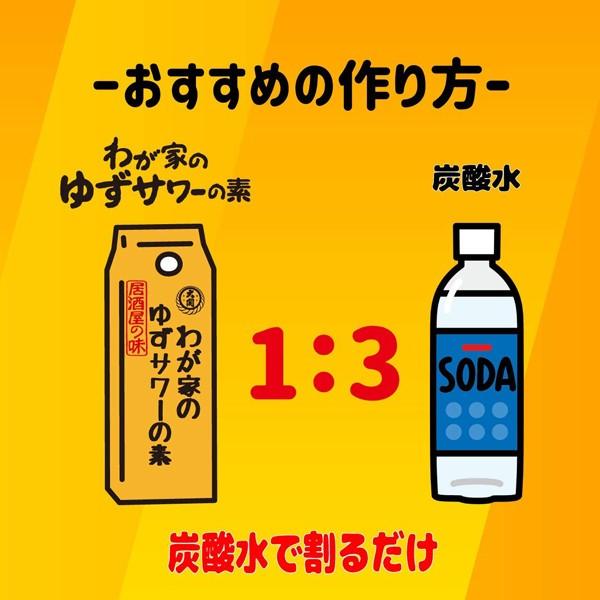 チューハイ チュウハイ 柚子 サワー 大関 わが家のゆずサワーの素 パック 900ml×2本セット(002)｜bigbossshibazaki｜03