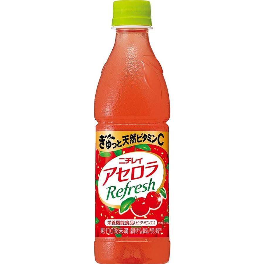 なっちゃん ニチレイ アセロラリフレッシュ 430ml×24本(024) : 酒の