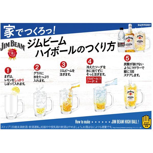 ジムビーム 4L 4本 ウイスキー whisky 送料無料 ジムビーム 1ケース/4000mlペットボトル×4本(004)優良配送｜bigbossshibazaki｜08