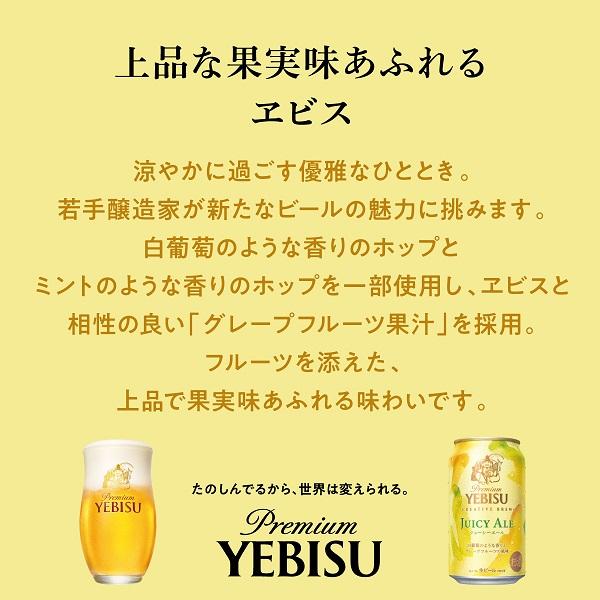 ビール beer 送料無料 サッポロ エビス ジューシーエール クリエイティブブリュー 350ml×2ケース/48本(048)『YML』 ヱビス 恵比寿｜bigbossshibazaki｜05