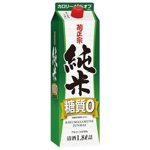 日本酒 日本酒 送料無料 ポイント5倍  菊正宗 純米糖質ゼロパック1800ml×12本(012)｜bigbossshibazaki｜02