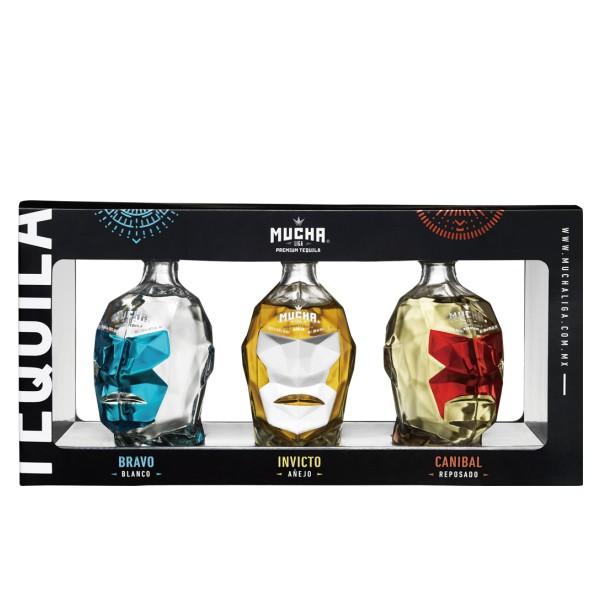 洋酒 テキーラ tequila プレミアムテキーラ ムチャリガ 40度 100ml×3本
