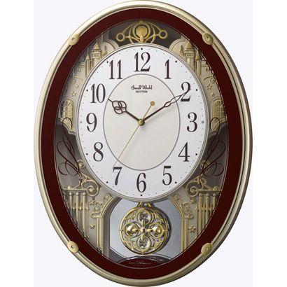 【新品未使用】スモールワールドプラウド 4MN523RH06 RHYTHM リズム クロック 電波掛け時計 メロディ付 スモールワールド