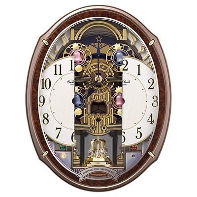 RHYTHM リズム クロック 電波掛け時計 からくり時計 スモールワールド