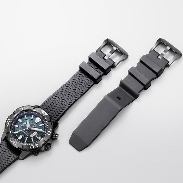 ＼父の日フェア粗品進呈／『数量限定』CITIZEN PRO MASTER シチズン プロマスター LIGHT in BLACK GREEN EDITION 延長 替えバンド付 メンズ腕時計 AS7146-58W｜bigboys-c｜03