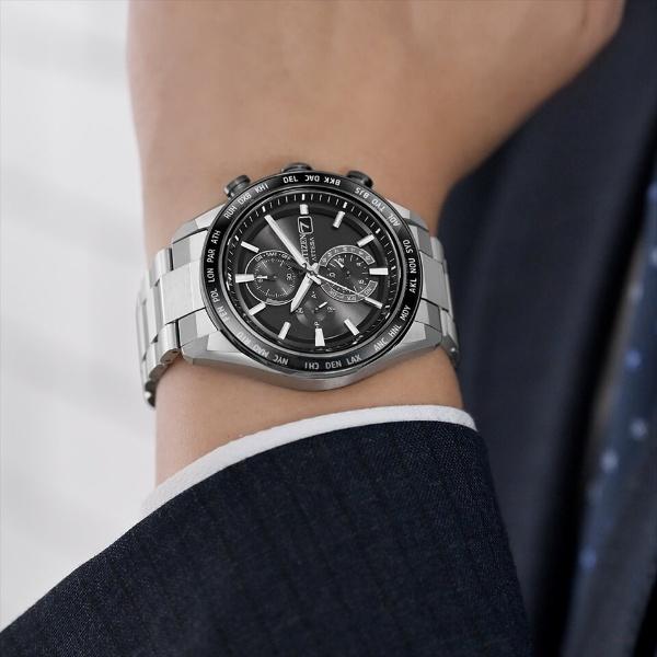 CITIZEN ATTESA シチズン アテッサ ACT Line エコドライブ 電波時計 スーパーチタニウム メンズ腕時計 AT8295-56Eの画像