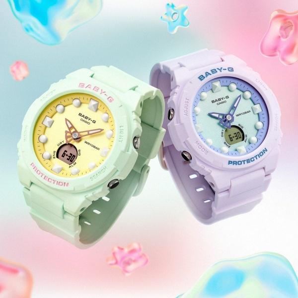 国内正規品 CASIO BABY-G カシオ ベビーG Fantasy Holographic Colors アナデジ 10気圧防水 レディース腕時計 BGA-320FH-4AJF｜bigboys-c｜06