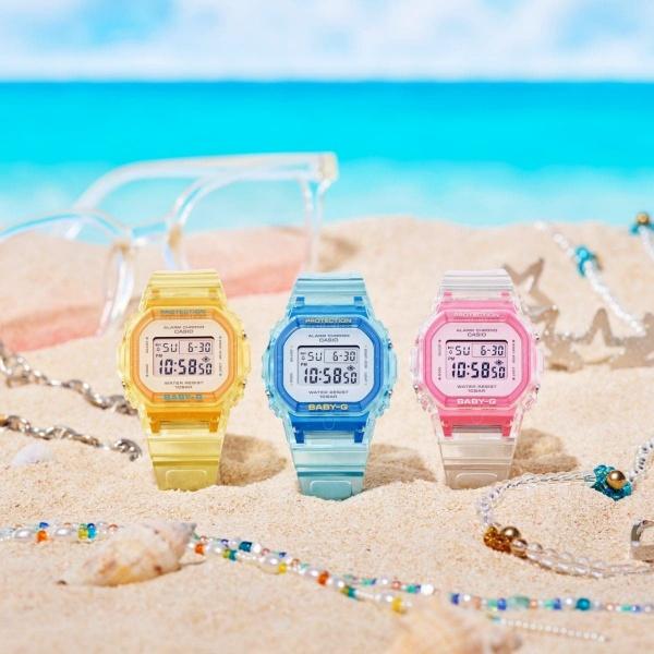 国内正規品 CASIO BABY-G カシオ ベビーG 10気圧防水 スケルトンカラー イエロー レディース腕時計 BGD-565SJ-9JF｜bigboys-c｜05